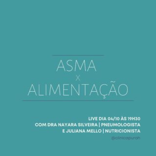Já pensou que a sua alimentação pode estar associada com suas crises de asma? 😮‍💨

Asma é uma doença inflamatória crônica que ocorre nas vias aéreas e persiste ao longo do tempo. Em determinadas épocas do ano, alguns pacientes apresentam crises por determinados fatores, entre eles, a alimentação. Se você ingere alimentos inflamatórios, industrializados, com glúten e lactose a inflamação aumenta! Se reeducarmos a alimentação, as crises diminuirão e, dependendo caso, é capaz de reduzir em grande porcentagem a inflamação sistêmica. 

Para conversarmos um pouco melhor sobre, dia 04/10 às 19h30 a pneumologista Dra Nayara Silveira e a nutricionista Juliana Mello, farão uma live, aqui no Instagram da @clinicapurah , para ajudarem vocês a reduzir essas inflamações. Te esperamos lá! 🤍